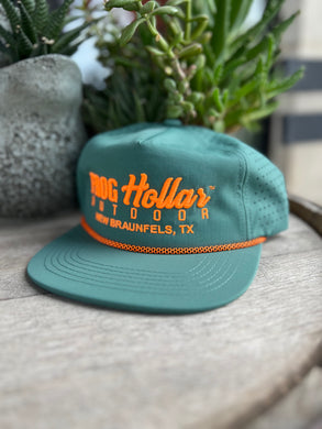 Blank Rope Performance Hat 3D Embroidery Pine Green/Orange