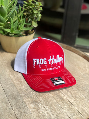 112 Red/White - 3D Embroidered