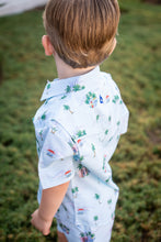 Load image into Gallery viewer, Youth Pearl Snap Short Sleeve Shirt - Coastal Getaway