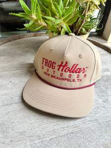 Blank Hat Embroidered- Tan & Burgundy