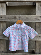 Youth Pearl Snap Short Sleeve-Liberty Plaid