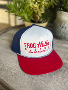 Red, White & Blue Embroidered Hat