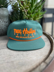 Blank Rope Performance Hat 3D Embroidery Pine Green/Orange