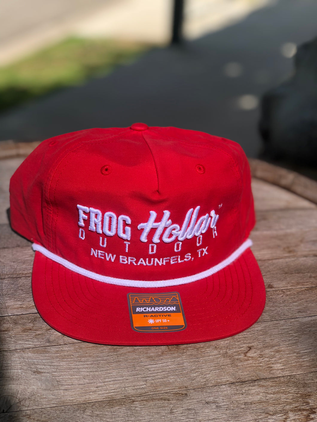 256 3D Embroidered Hat Red/White