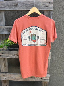 Feelin' Froggy Tee- Heather Redwood