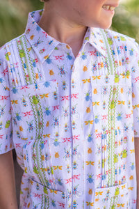 Youth Guayabera Shirt- Beetles