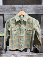Youth Flannel Pearl Snap Long Sleeve- Deer Camp Plaid