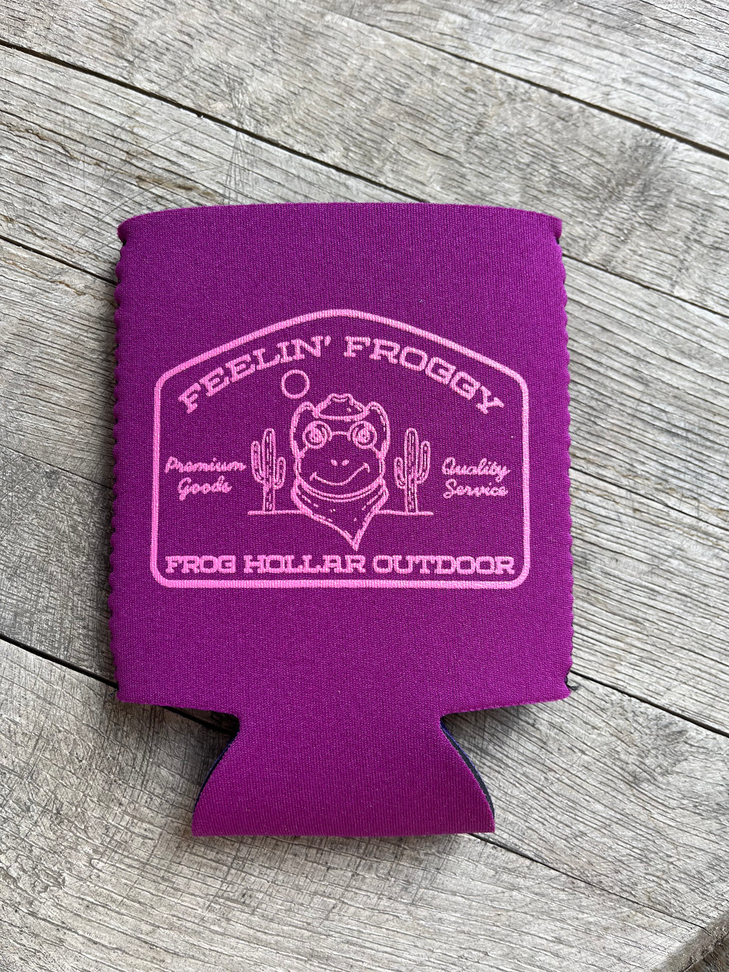 Frog Hollar Koozie- Plum Feelin' Froggy