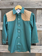 Girls Ranch Collection Dress Longsleeve Tattersall- Green