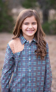 Youth Ranch Collection Dress Long Sleeve- Fall Plaid