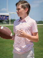 Youth Performance Polo Burnt Orange/Kickoff
