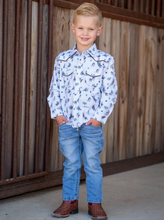 Load image into Gallery viewer, Youth Pearl Snap L/S Shirt - Rodeo