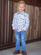 Youth Pearl Snap L/S Shirt - Rodeo