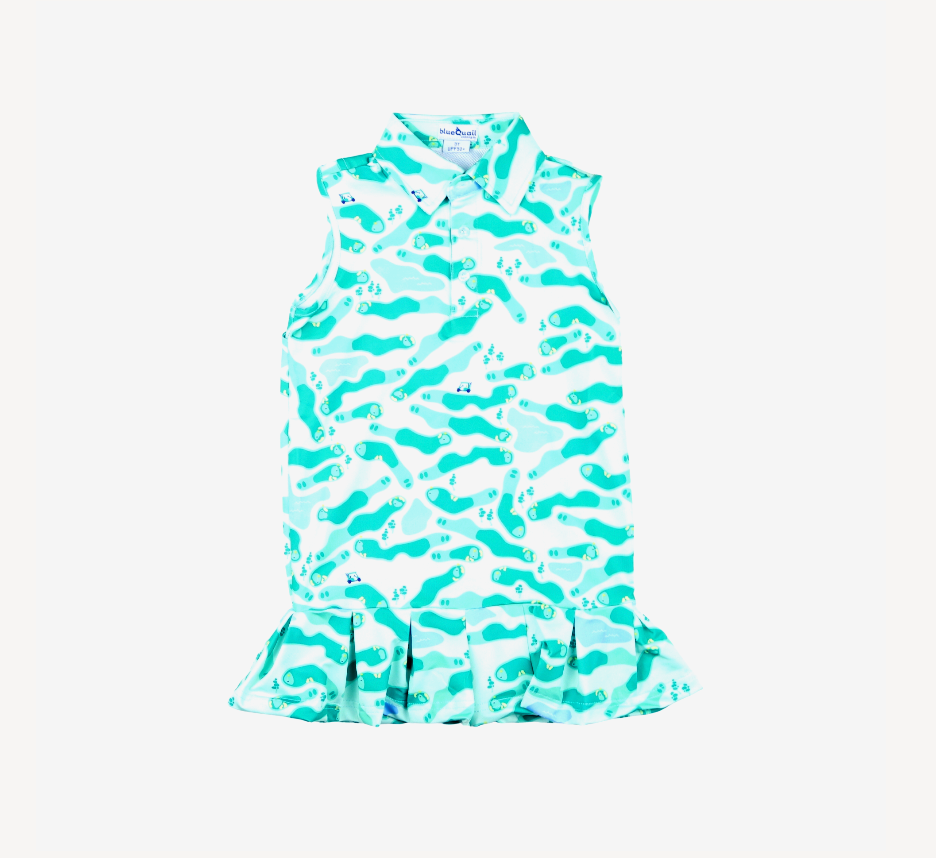 Youth Performance Polo Dress- Golf Course Camo