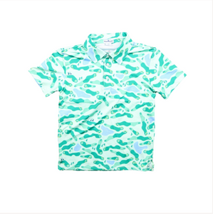 Youth Performance Polo Collection Short Sleeve- Golf Course Camo